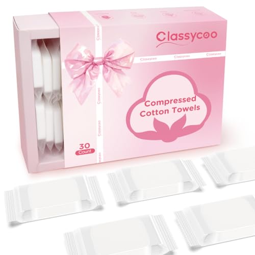 Classycoo Compressed Towel Tablets - Disposable Face Towel,XL Ticken,
