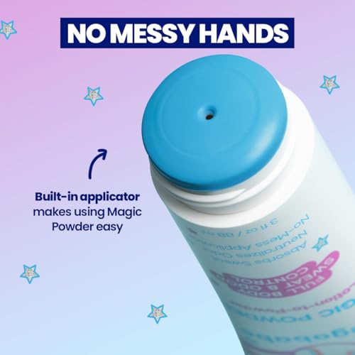 Megababe Magic Powder Lotion - Sweat & Odor Absorbing Body Treatment, 3 oz
