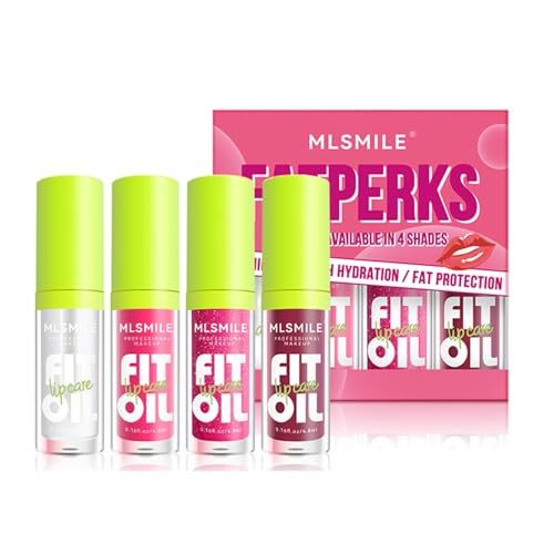 Lissymuse 4 Pack Hydrating Lip Gloss Oil - Plumping Shine Set