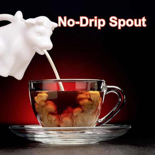 HIC Kitchen Mini Cow Creamer - Fine Porcelain, 2-Ounce