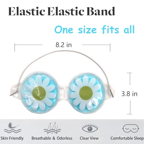 ColdChill 5-Packs Cooling Eye Mask (Flowers) – Reusable Hot & Cold Gel Eye Mask for Eye Strain, Puffiness & Recovery