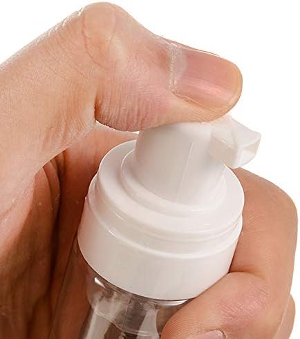 Foaming Dispenser Spray Bottle - 7oz Transparent Plastic Foam Pump | Travel Soap Container (2-Pack)