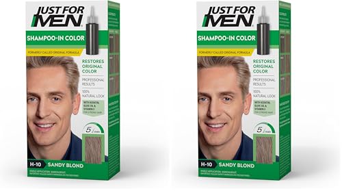 Just For Men Shampoo-In Hair Color, Sandy Blond (H-10), 2-Pack