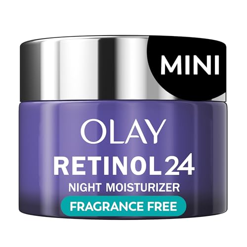 Olay Retinol 24 Anti-Aging Night Cream - Fragrance-Free Moisturizer, 0.5 Oz