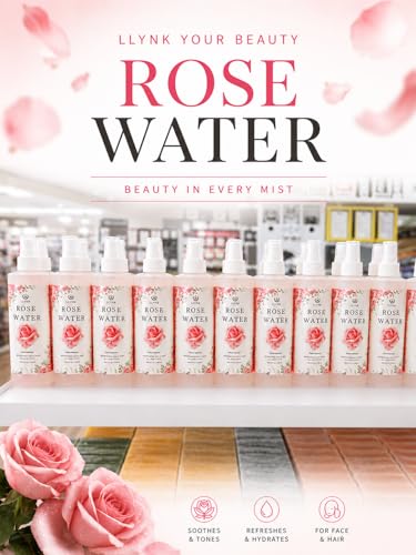 LLYNK Rose Water Facial & Hair Spray - 8 fl oz Alcohol-Free Hydrating Mist