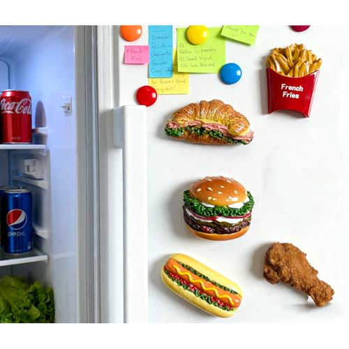 Cute Food Fridge Magnets - 5 Adorable Resin Refrigerator Magnets