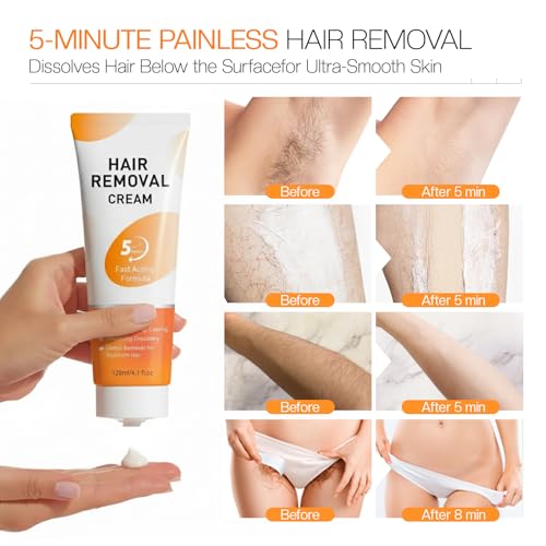 Morovan Painless Hair Removal Cream 4.1oz for Smooth Skin