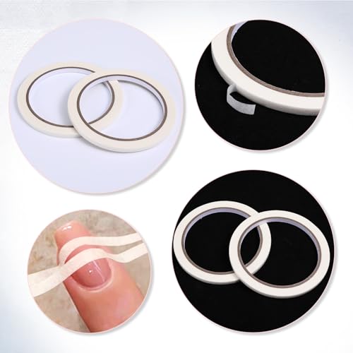 6 PCS White Nail Art Tape for DIY French Tip Manicure