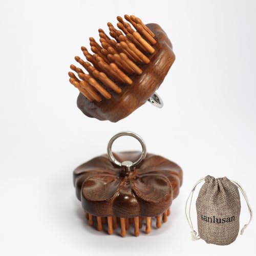 Sanlusan Bamboo Scalp Massage Brush - Eco-Friendly Detangling Hair Comb