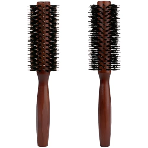 Jaasuee Natural Boar Bristle Hair Brush with Wooden Handle for Styling & Shine