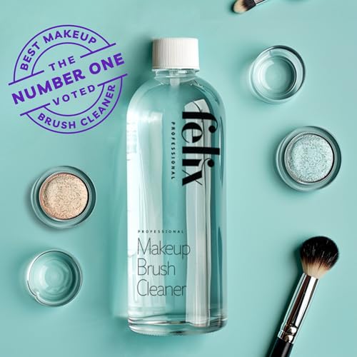 Felix Professional Liquid Makeup Brush Cleaner - 8 Fl Oz, Quick Drying & Fragrance Free