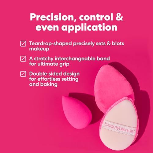 Beautyblender Pocket Puff - Dual-Sided Powder Puff for Baking, Pink