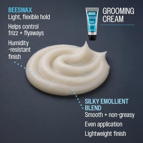 REUZEL Grooming Cream 3.38 oz - Natural Light Hold, Moisturizing & Texturizing