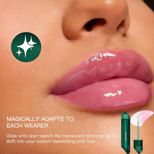 SHEEYOON Color Changing Lip Oil - PH Activated Gloss for Personalized Pink Tint