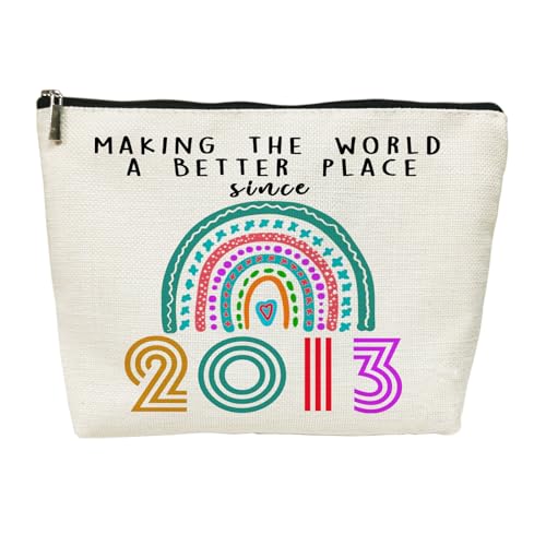 13th Birthday Gift Cosmetic Bag - 2013 Born Makeup Travel Organizer