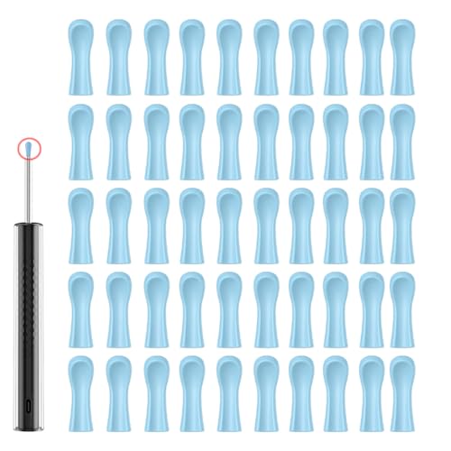 50 Pack Silicone Ear Wax Removal Tips for Ear Camera