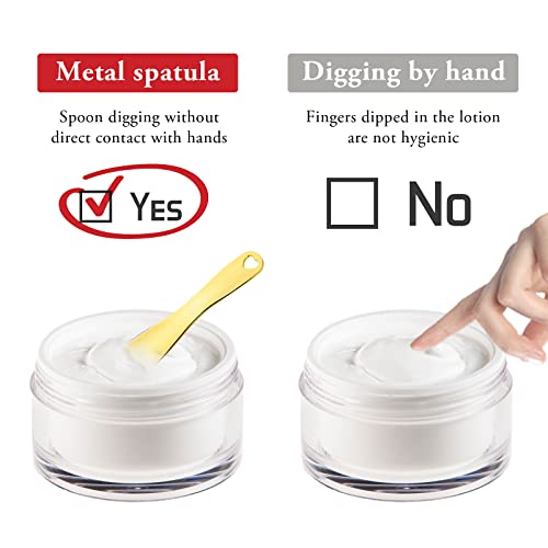 WLLHYF 3-Pack Metal Cosmetic Spoons - Heart Shaped Applicators