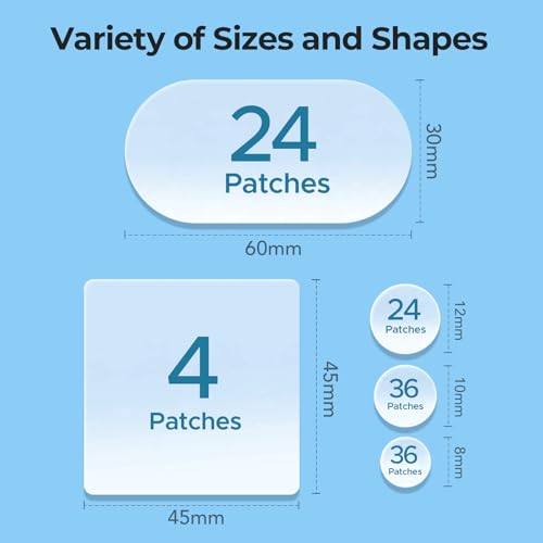 TKTK Hydrocolloid Pimple Patches, 124 Count XL Acne Strips (Pack of 2)