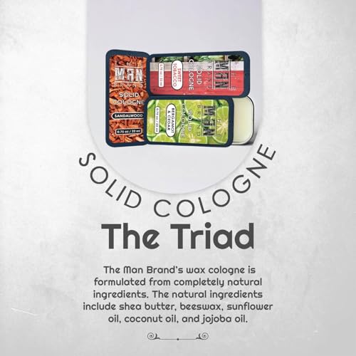Solid Cologne Sample Pack - Sweet Tobacco, Citrus Bergamot & Sandalwood (3 x 0.75 oz)
