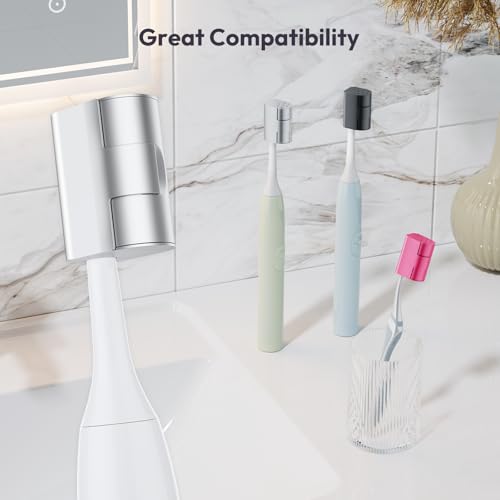 3-Pack Aluminum Alloy Toothbrush Covers for Travel - Black, Silver, Pink