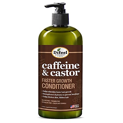 Difeel Caffeine & Castor Hair Growth Conditioner 33.8 oz - Fortify & Thicken
