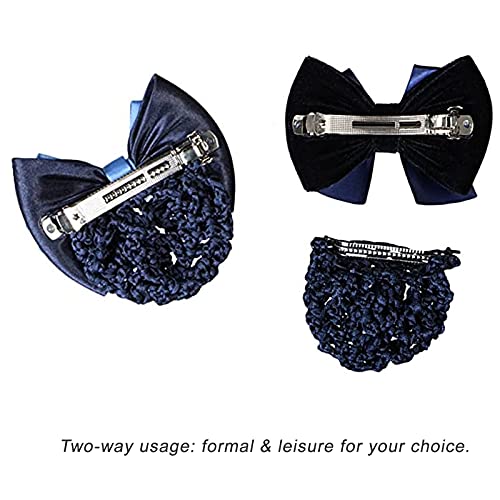 Women Hair Clips with Bows - Set of 4 Elegant Hair Accessories for Formal & Casual Styles