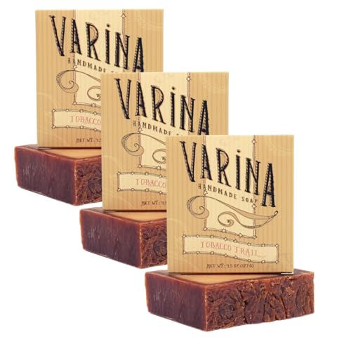 Varina Tobacco Trail Bar Soap - 4.5 oz Gentle Cleansing 3 Pack