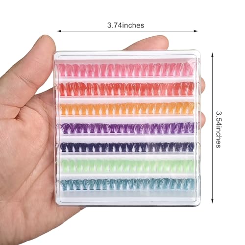 140 Pcs Colorful 40D Lash Extension Kit - Reusable DIY Eyelashes