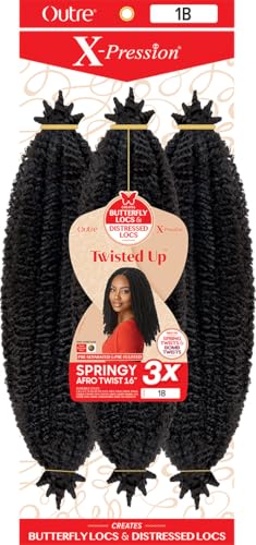 Outre X-Pression 3X Springy Afro Twist Braid - Latte 16"
