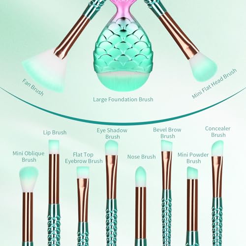 11-Piece Eye Makeup Brush Set with Soft Bristles & Stylish Handle