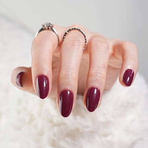 SXC Press On Nails Royal Rose - Short Almond Fake Nails 16 Sizes 160 pcs