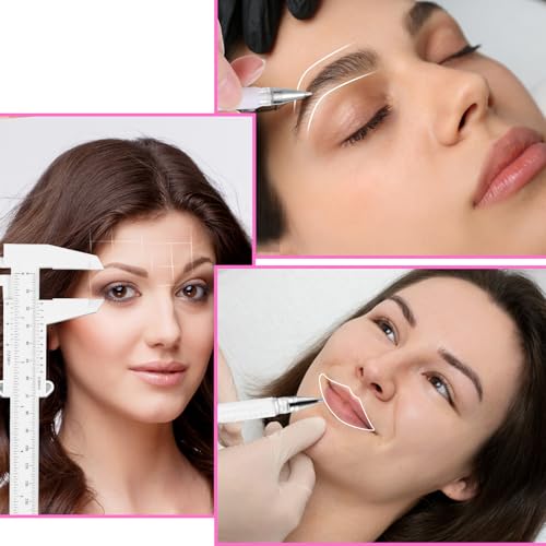 CIATBYYJ Eyebrow Microblading Marker Pen Set with Refills & Ruler