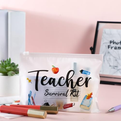 60 Pcs Teacher Appreciation Survival Kit Makeup Bags - Waterproof