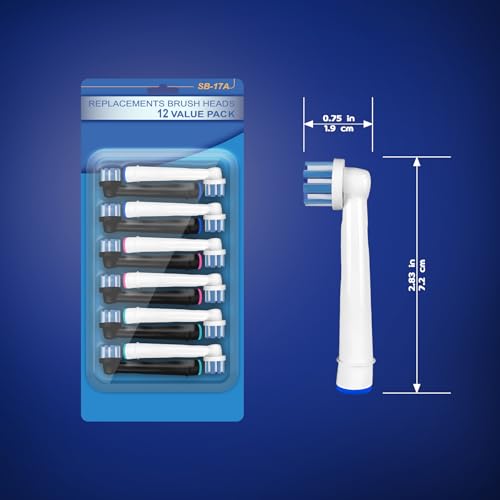 Purthmile Replacement Toothbrush Heads for Oral B - 12 Pack