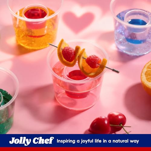 JOLLY CHEF 60 Disposable Bomber Cups - 4oz Clear Plastic Shot Glasses