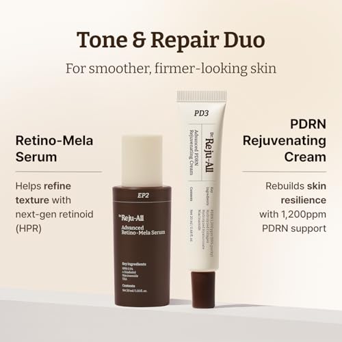 Rejuvenating Cream & Retinol Serum Duo - Advanced Anti-Aging Face Moisturizer for Firm, Smooth Skin | Korean Skincare