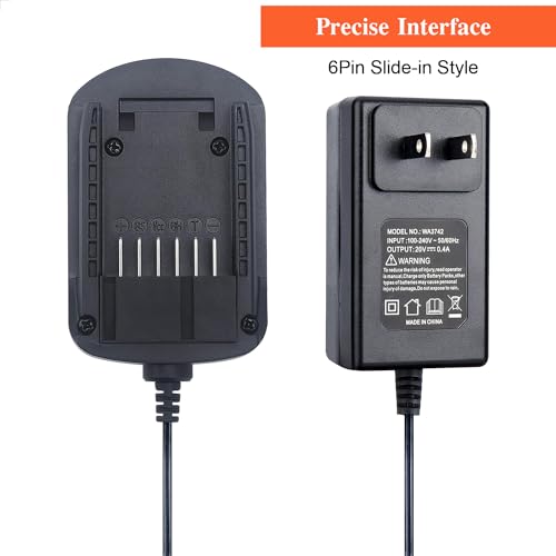 Replacement 20V Lithium Battery Charger for Worx Power Share Tools WA3742