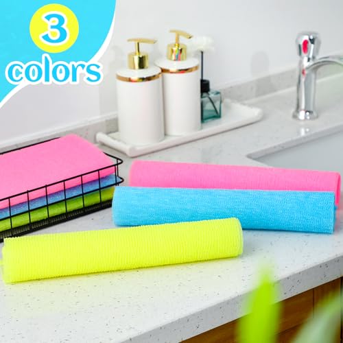 12-Pack African Exfoliating Bath Net Towel - 36-Inch Long Body Scrubber