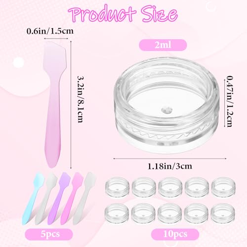 10 Pcs Leak-Proof Travel Containers with Lids & Spatulas