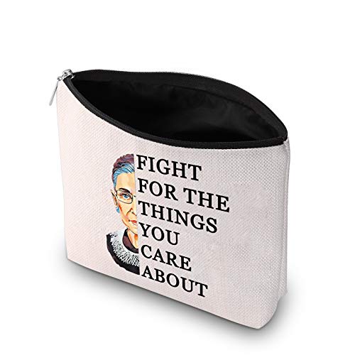 Lawyer Makeup Bag - Feminist Quote Canvas Cosmetic Pouch for Attorneys