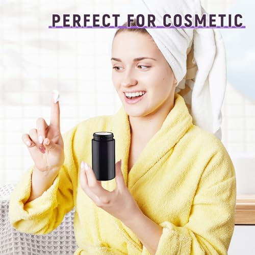 3 Pcs 100ml Black Glass Jars with Lids for Cosmetics & Creams
