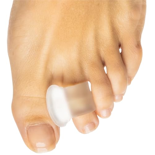 ZenToes Firm Frosted Clear Gel Toe Spacers for Bunions - 4 Count
