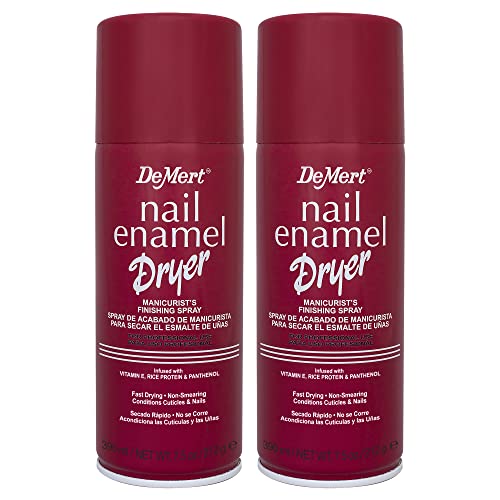 Demert Nail Enamel Dryer Spray - Fast Drying 2-Pack, 7.5 fl oz