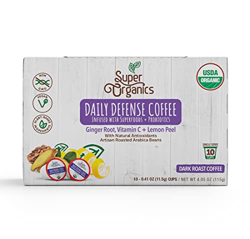 Organic Dark Roast Coffee Pods with Probiotics - 10ct K-Cups
