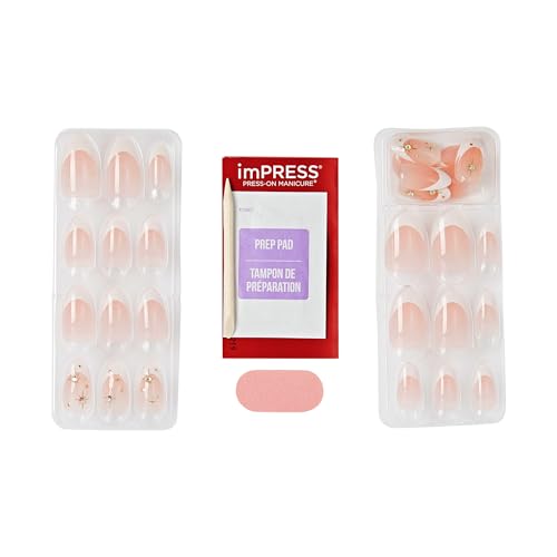imPRESS Press-On Nails - Star Player Almond Medium, 2 Pack