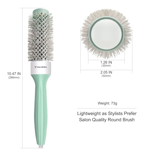 Eagle Fortress 1.26" Ceramic Round Hair Brush for Professional Blowouts