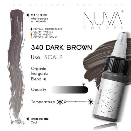 Nuva Scalp Micro-Pigmentation Ink - Dark Brown, Vegan, USA-Made