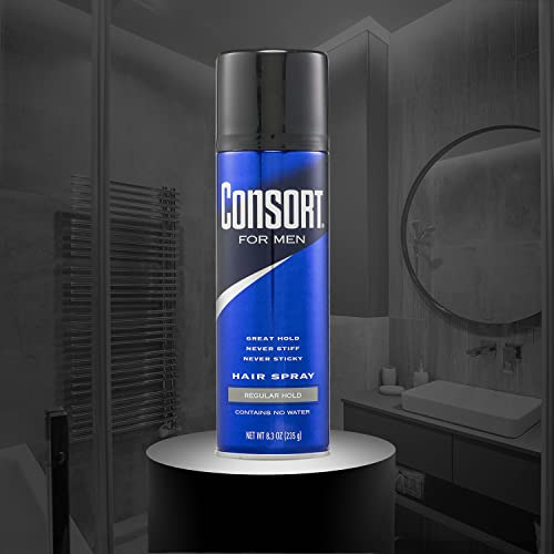 Consort Hair Spray - Regular Hold, 8.3 Oz for All-Day Style