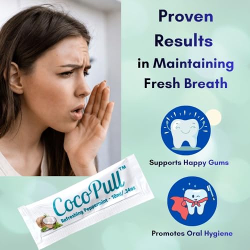Aviva Pure Organic Coconut Oil Pulling Mouthwash Sachets - Fresh Breath