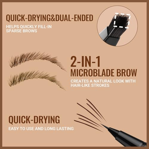 iMethod 2-in-1 Eyebrow Pen & Eyeliner - Dark Brown AB02